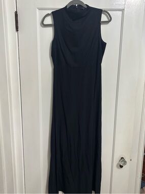 COS Black Sleeveless Maxi Dress with High Neck
